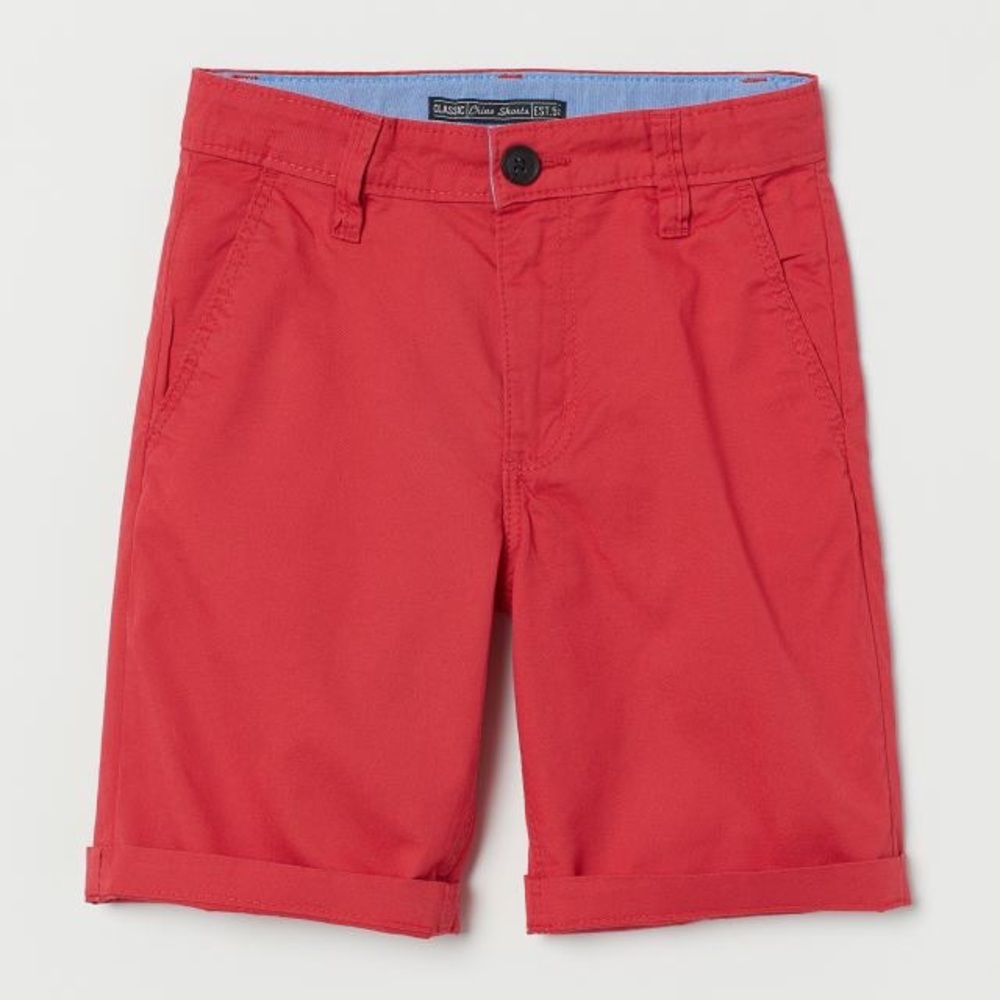 🏷️ 5 for &15 Barely Used H&M light red chino shorts with adjustable waist